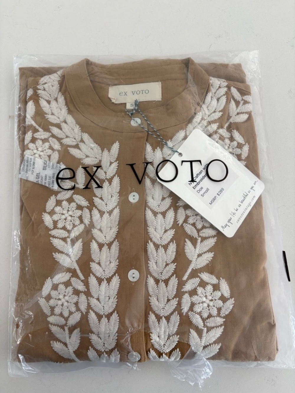 Ex Voto Ivy Caftan with Embroidery Dress NWT - Picture 6 of 8